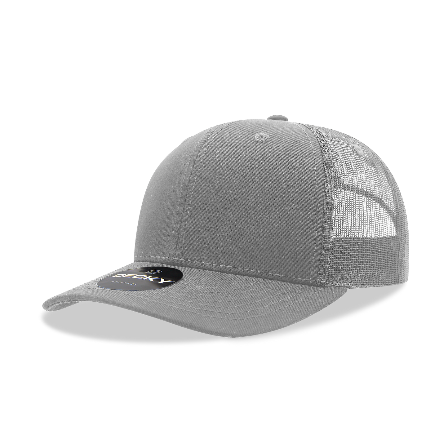 Decky 6021 Classic Trucker Hat, Mid Pro Trucker, 6 Panel Cap: Orange
