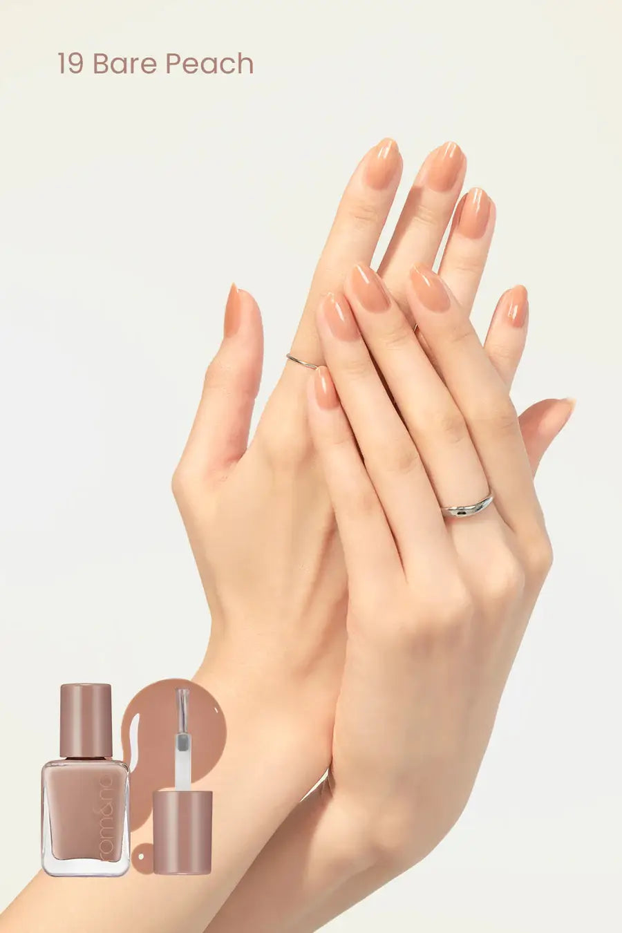 ROM&ND Mood Pebble Quick Dry Nail Polish Nude: 19 Bare Peach