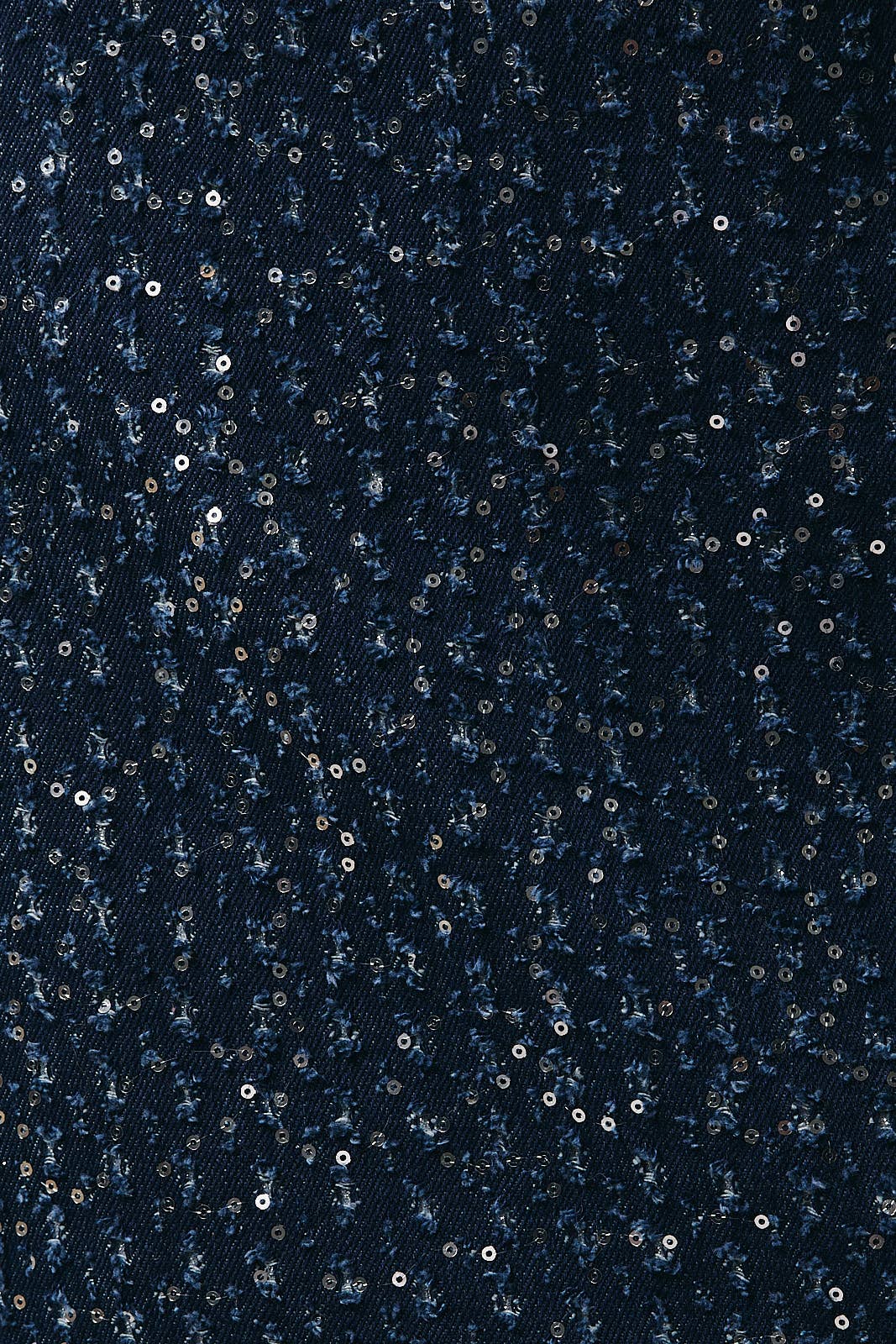 DENIM & SEQUIN MINI SKIRT: DENIM / M