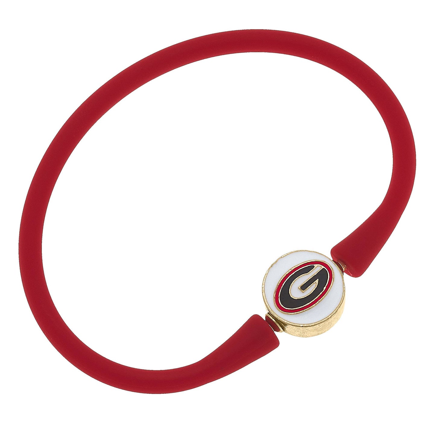 Georgia Bulldogs Enamel Silicone Bali Bracelet : Black
