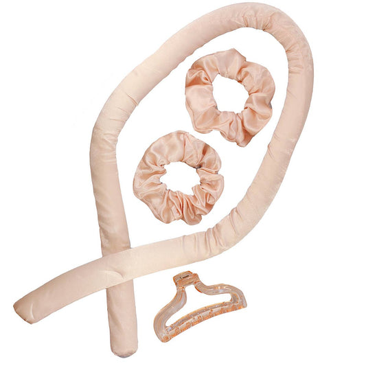 Heatless Satin Curler Set-effortless curls, no heat damage: CHAMPAGNE