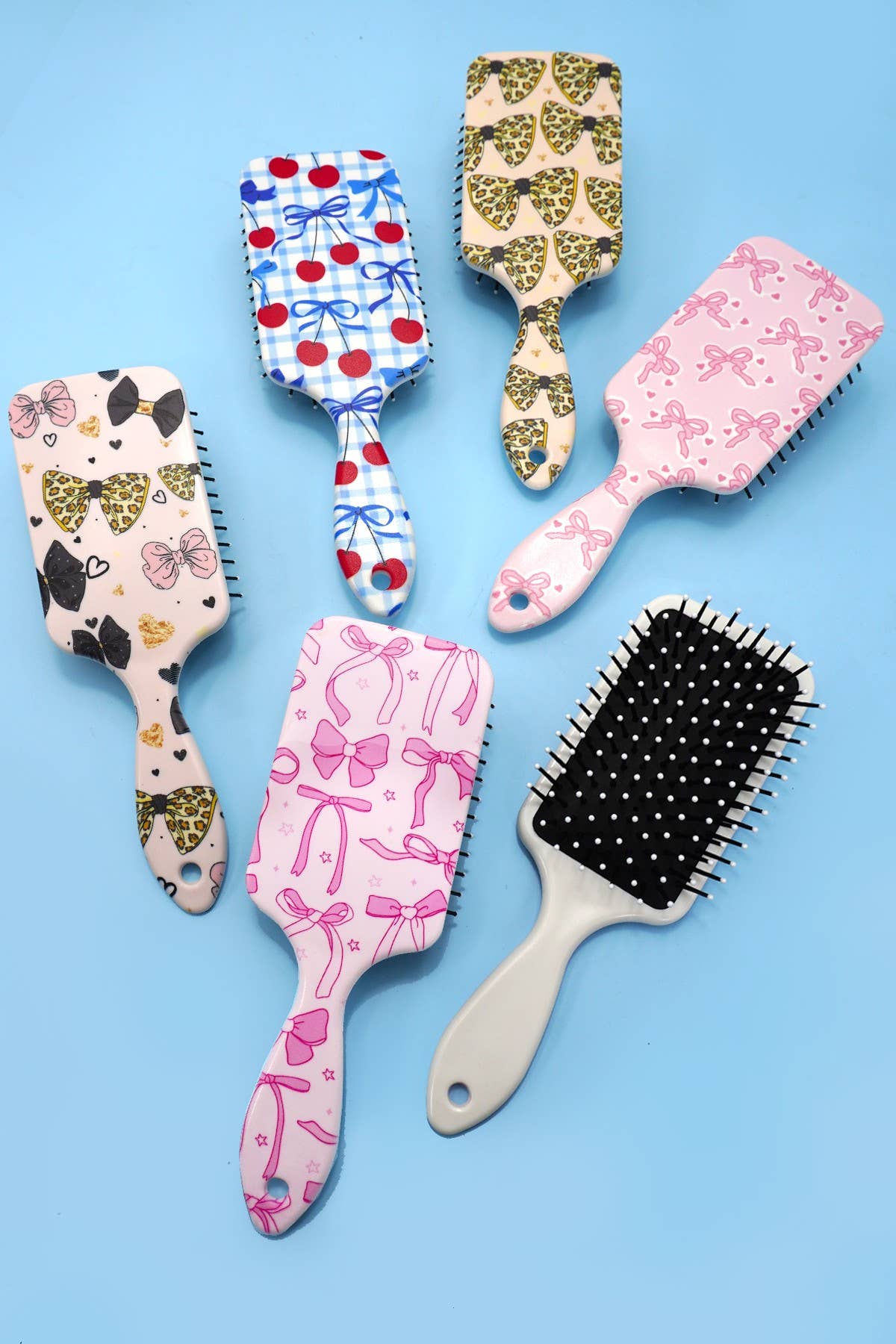 LARGE DETANGLE PADDLE HAIR BRUSH COMB | 40HC100: FLOWER A