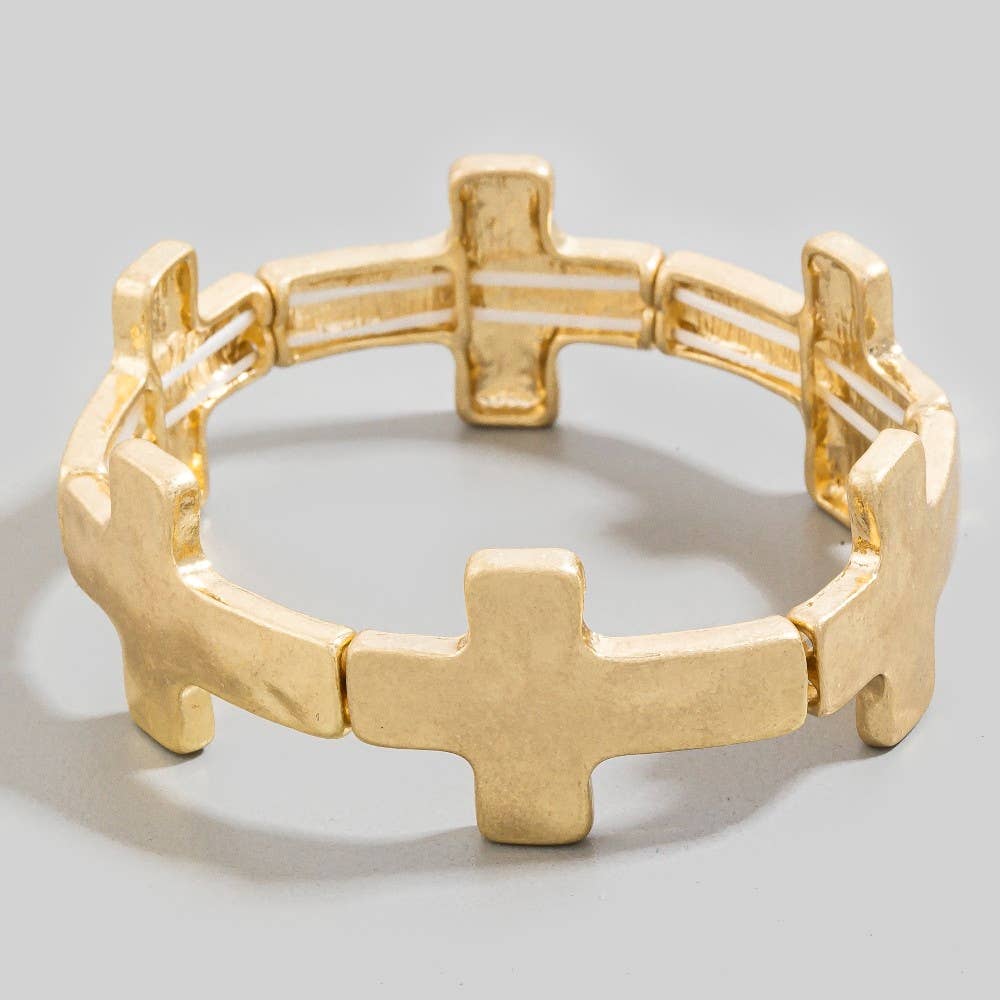 Metallic Cross Link Bracelet: WGWS