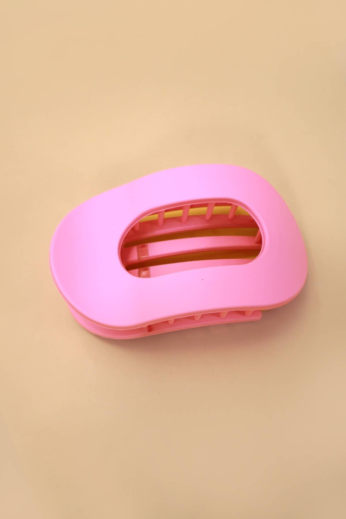 Jumbo Lay Flat Oval Hair Claw Clips Secure Styling | 40H982: SPRING PINK