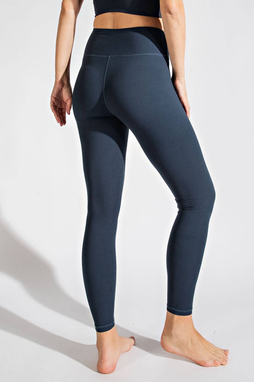 BUTTER SOFT BASIC FULL LENGTH LEGGINGS: Black / S-M-L(2-2-2)