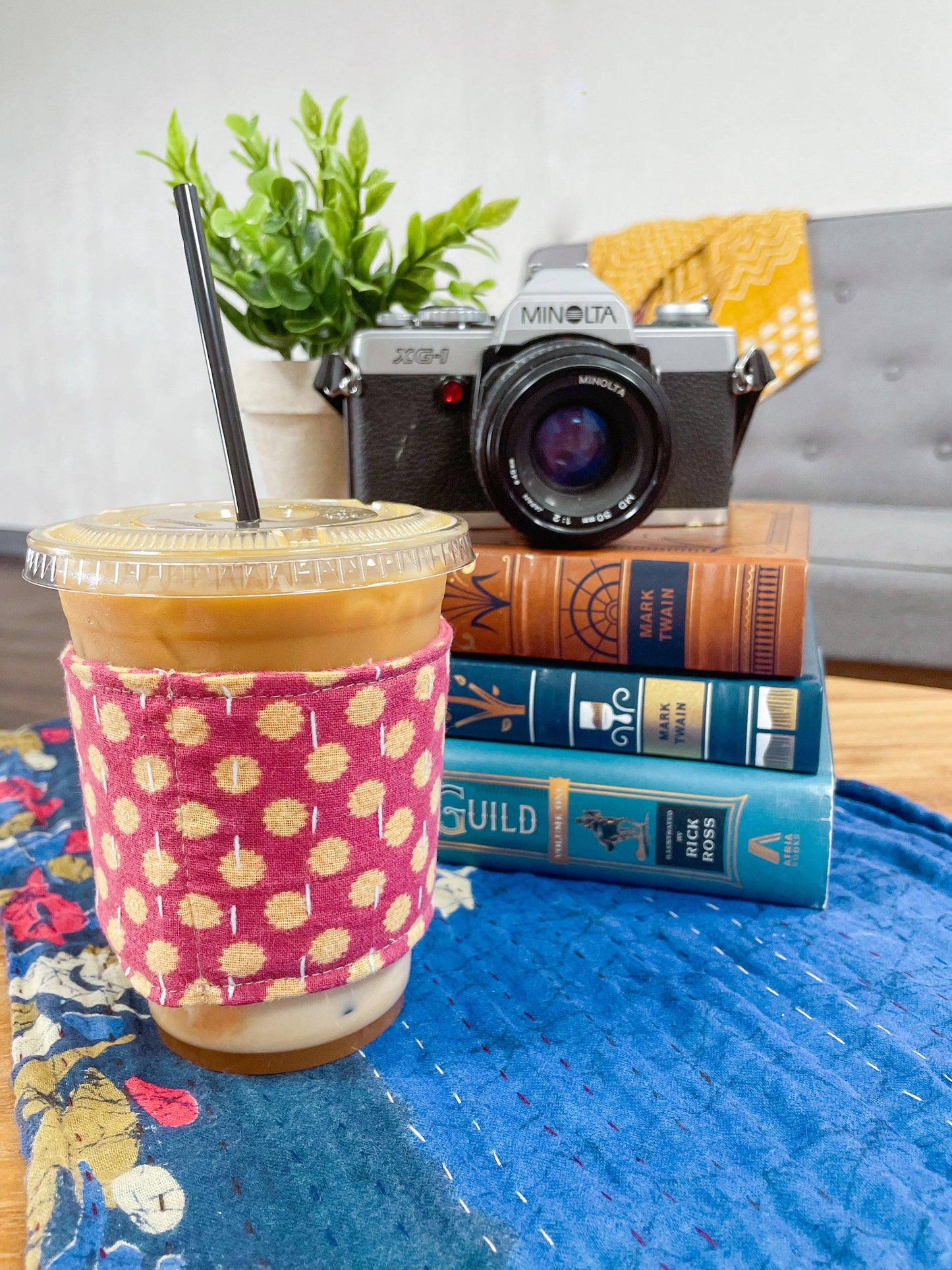 NEW! Kantha Coffee Cozy