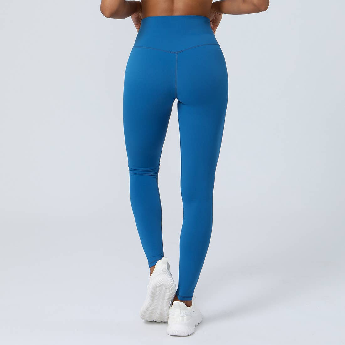 Women's High Waist Pilates Yoga Elastic Sports Leggings: Orange / M