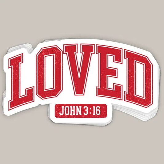 Loved John 3:16 (Decal): One Size