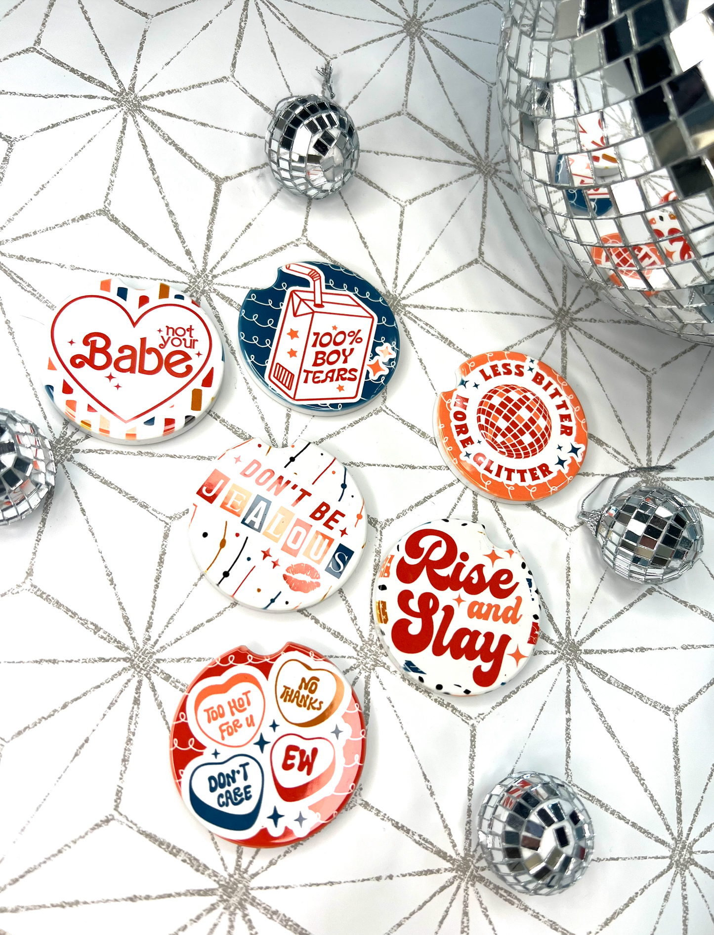 Retro Party Car Coasters: Boy Tears