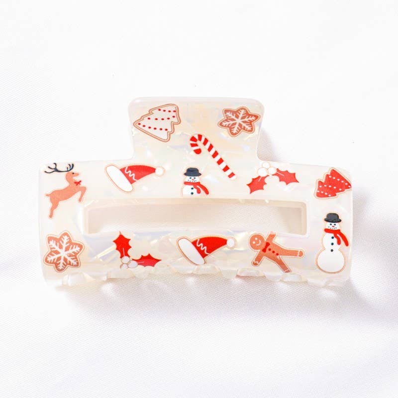 CHRISTMAS TREE SANTA HOLIDAY HAIR CLAW | 40H947: C