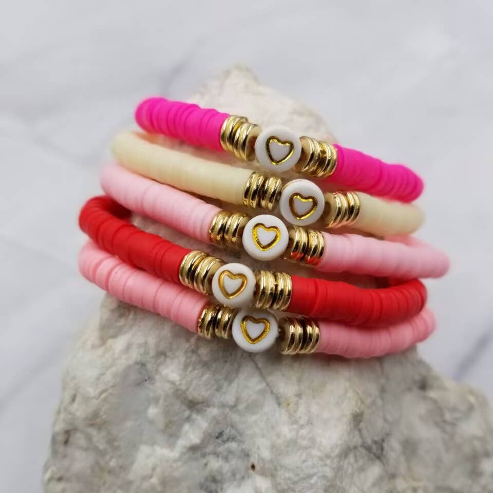 Romantic Heishi Bracelet - Valentine's Day