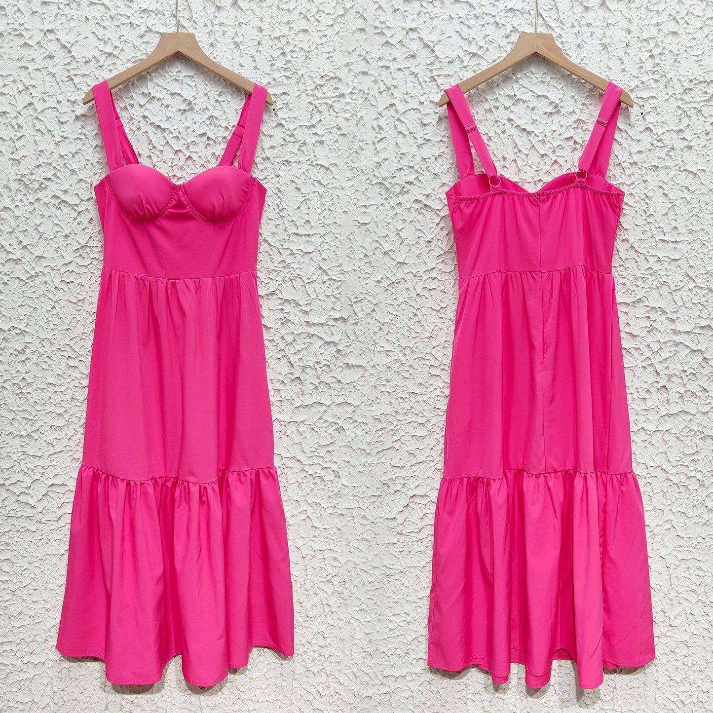 Suspender Floral Backless Cake Dress: Orange / XL