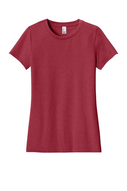 District® Women’s Perfect Blend® CVC Tee: Heathered Navy / 2XL