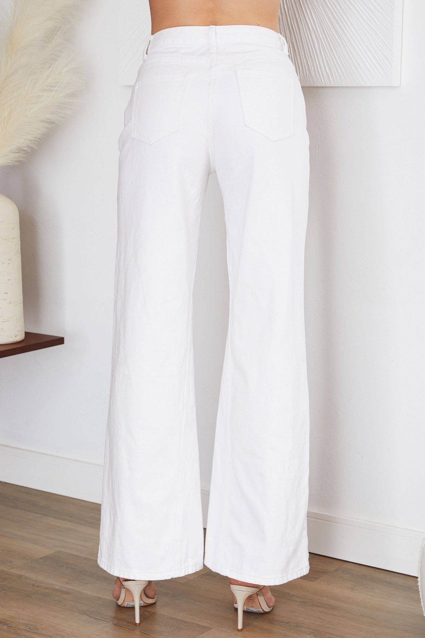 WHITE DENIM PANTS (A820-2): EXTRA SMALL