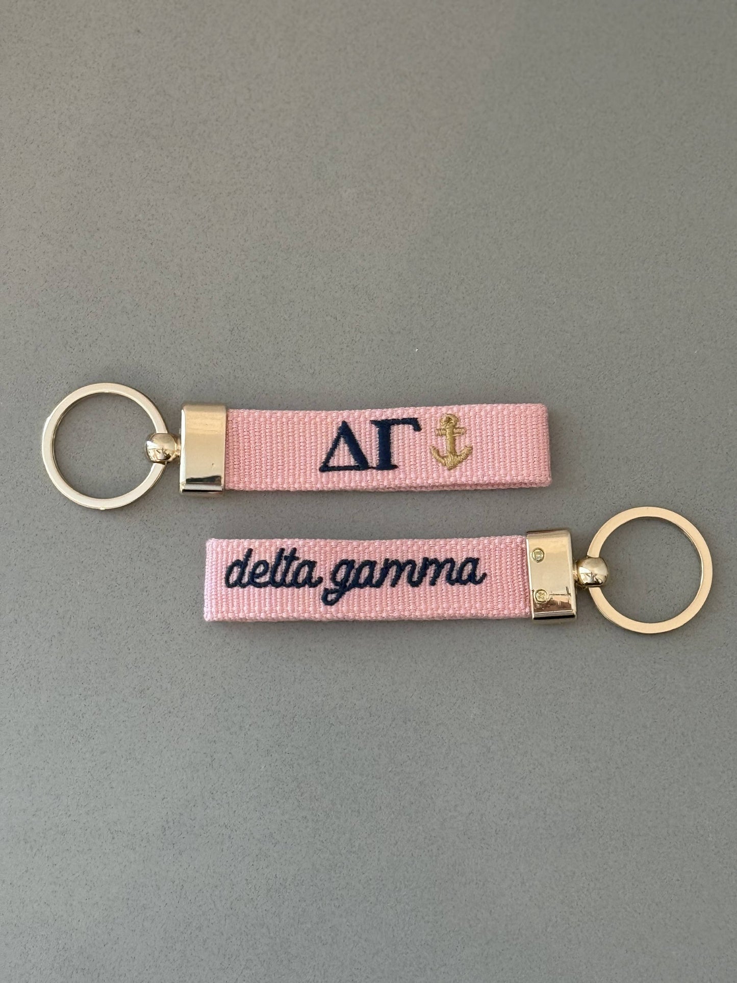 Delta Gamma Embroidered Keychain, Sorority