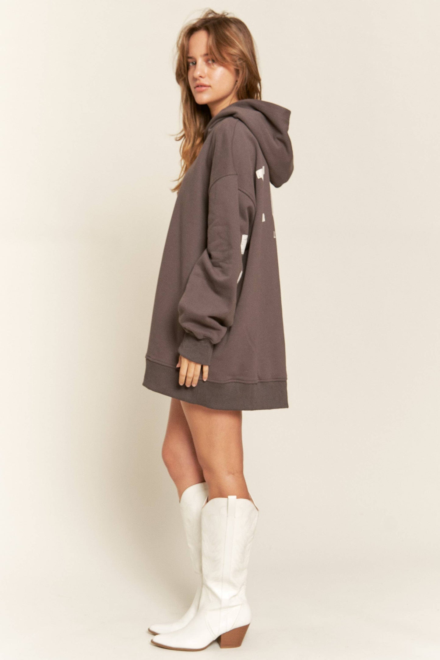 BE YOURSELF HOODIE SWEATER - JJT6145: ASH BLACK / S/M