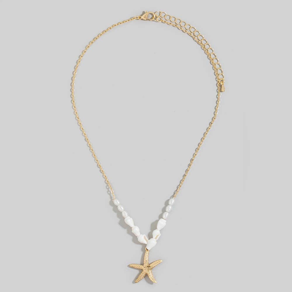 Sealife Starfish Pendant Necklace: GD