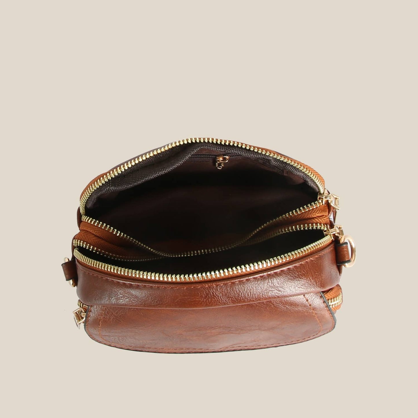 Leather Flap Crossbody Bag: BS