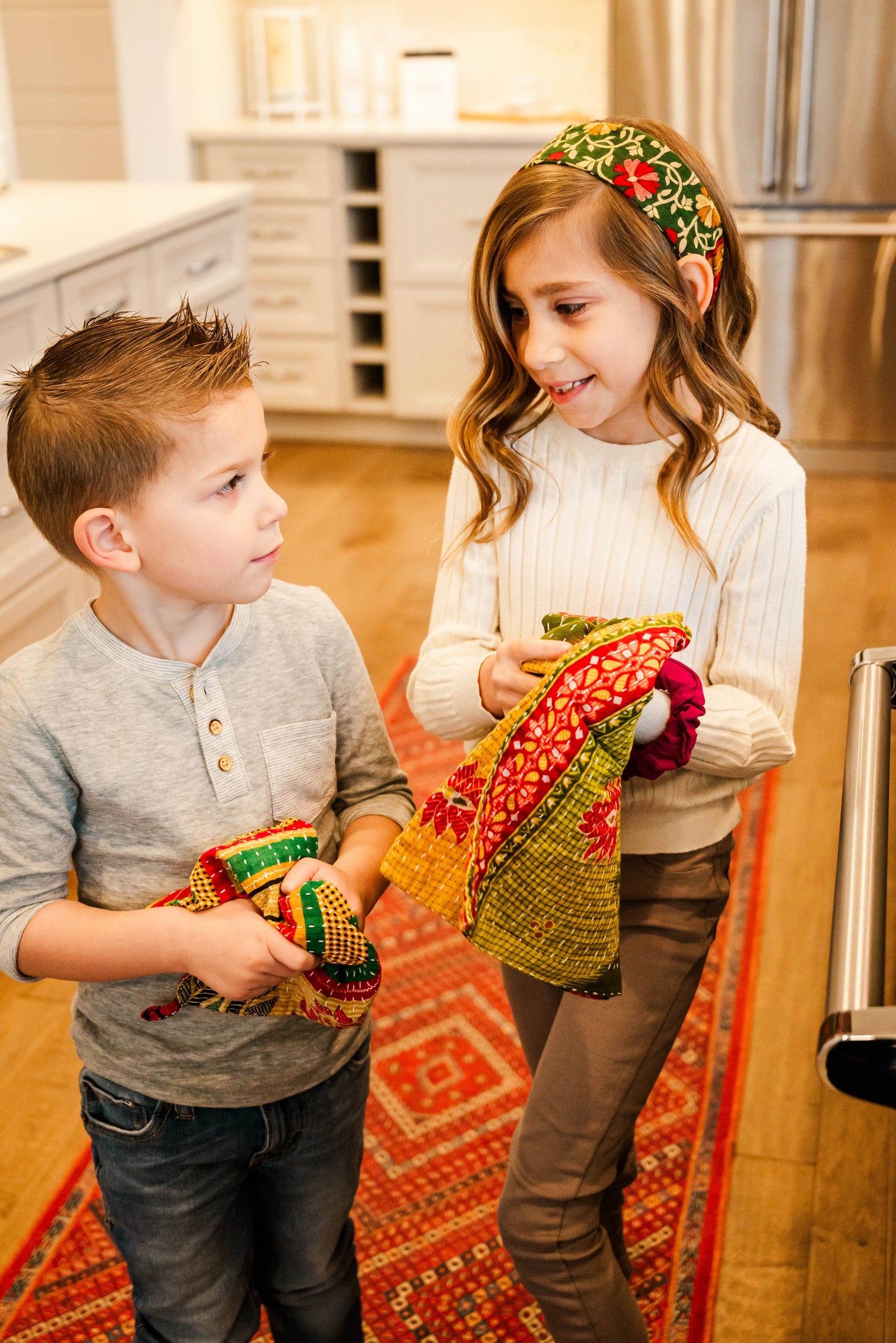 Kantha Kitchen Towel | Christmas