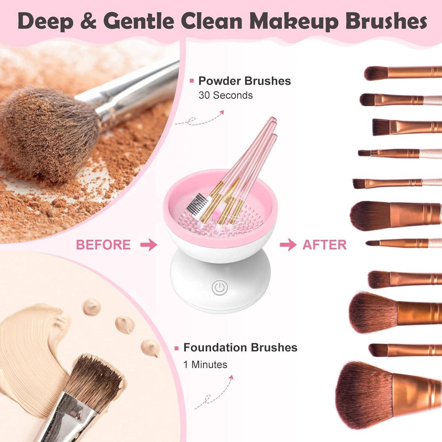 Electric Makeup Brush Cleaner Wash Makeup Brush Cleaner Mach: 1 Kit(Mix & Match Colors)