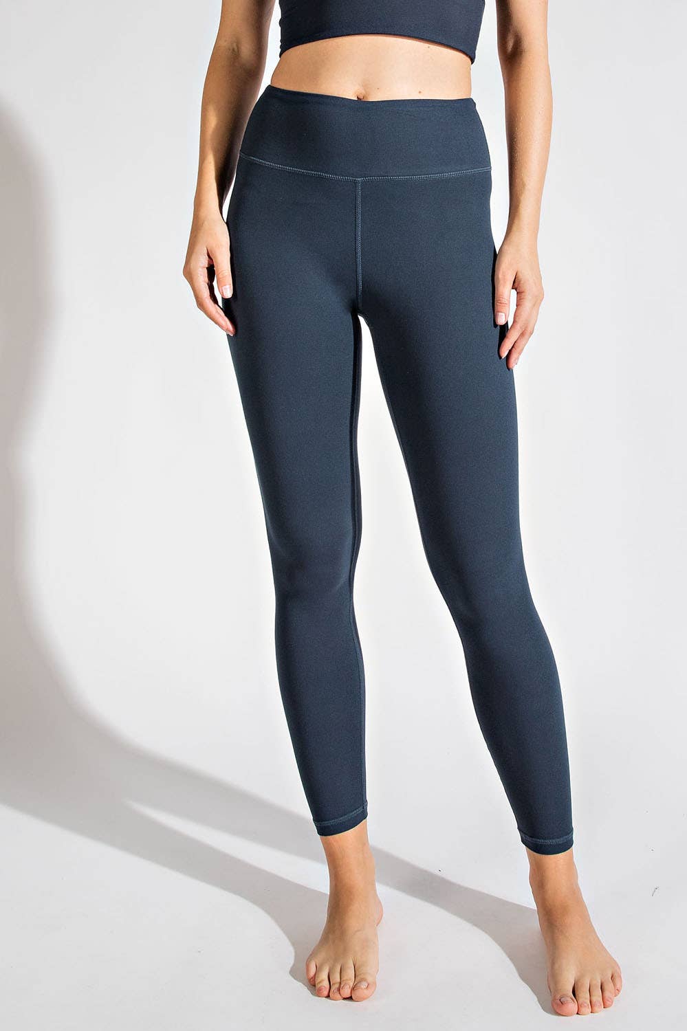 BUTTER SOFT BASIC FULL LENGTH LEGGINGS: Black / S-M-L(2-2-2)