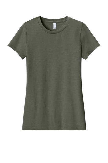 District® Women’s Perfect Blend® CVC Tee: Heathered Navy / XL