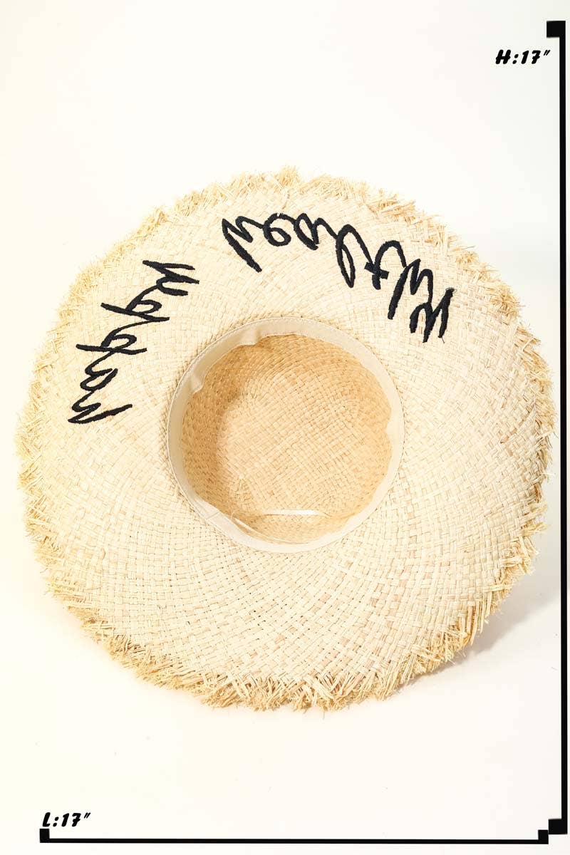Happy Healthy Raffia Sun Hat: BK