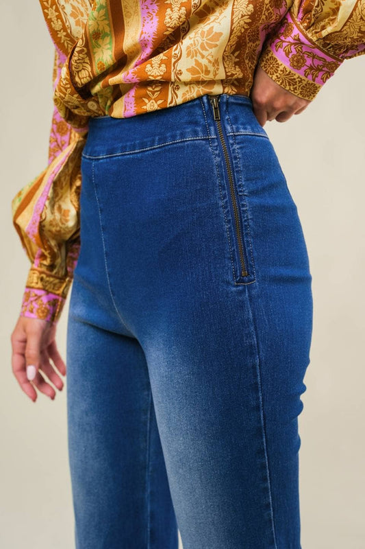 A washed denim - IP8594: MEDIUM INDIGO / Contemporary / L