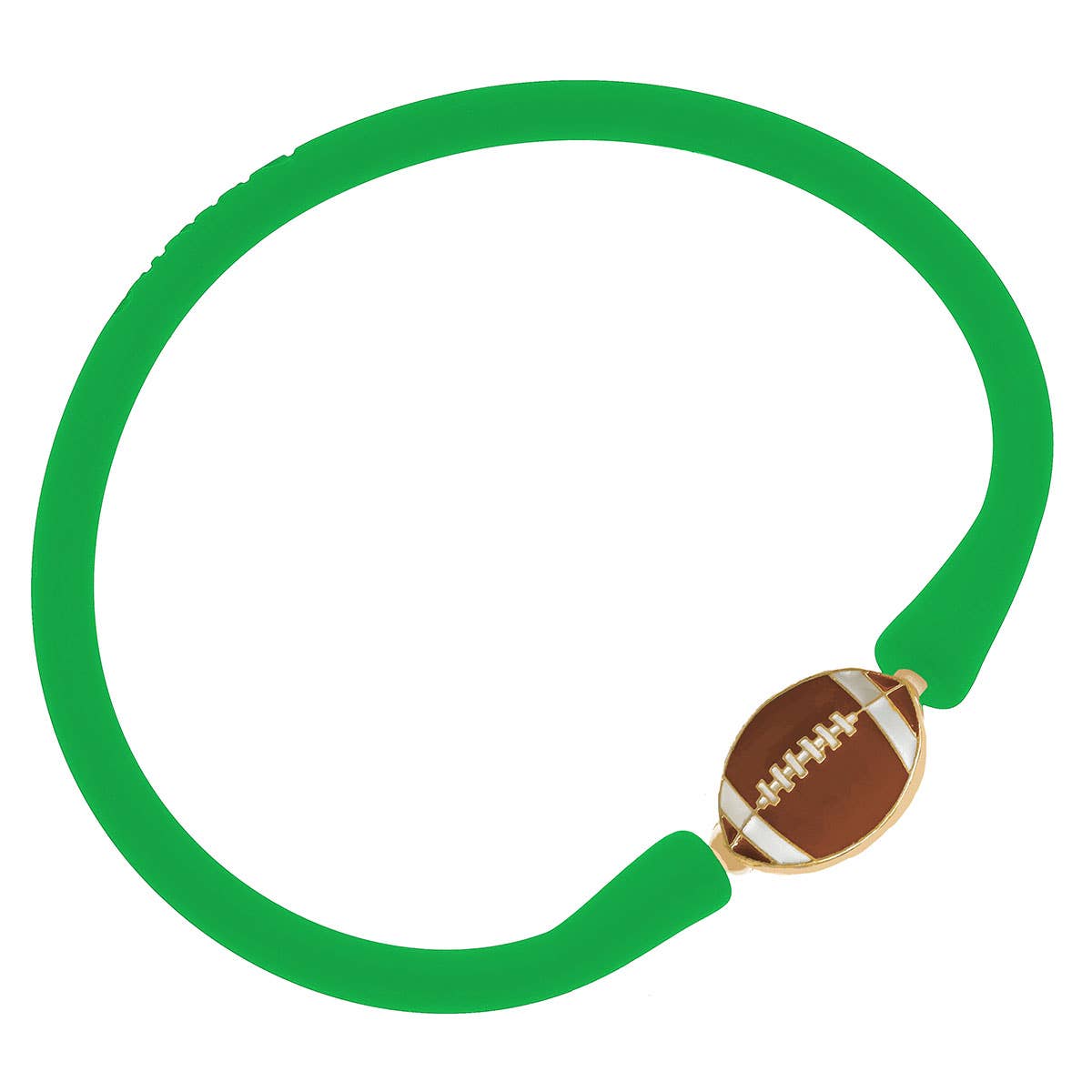 Enamel Football Silicone Bali Bracelet: Navy