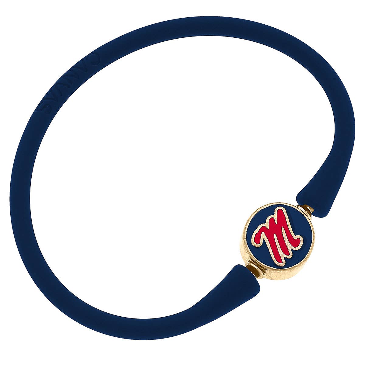 Ole Miss Rebels Enamel Silicone Bali Bracelet: Red