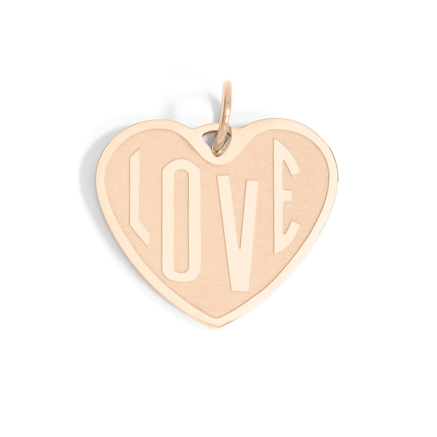 18K Gold PVD Stainless Steel Heart Love Charm / PDL0255: Gold / 15mm