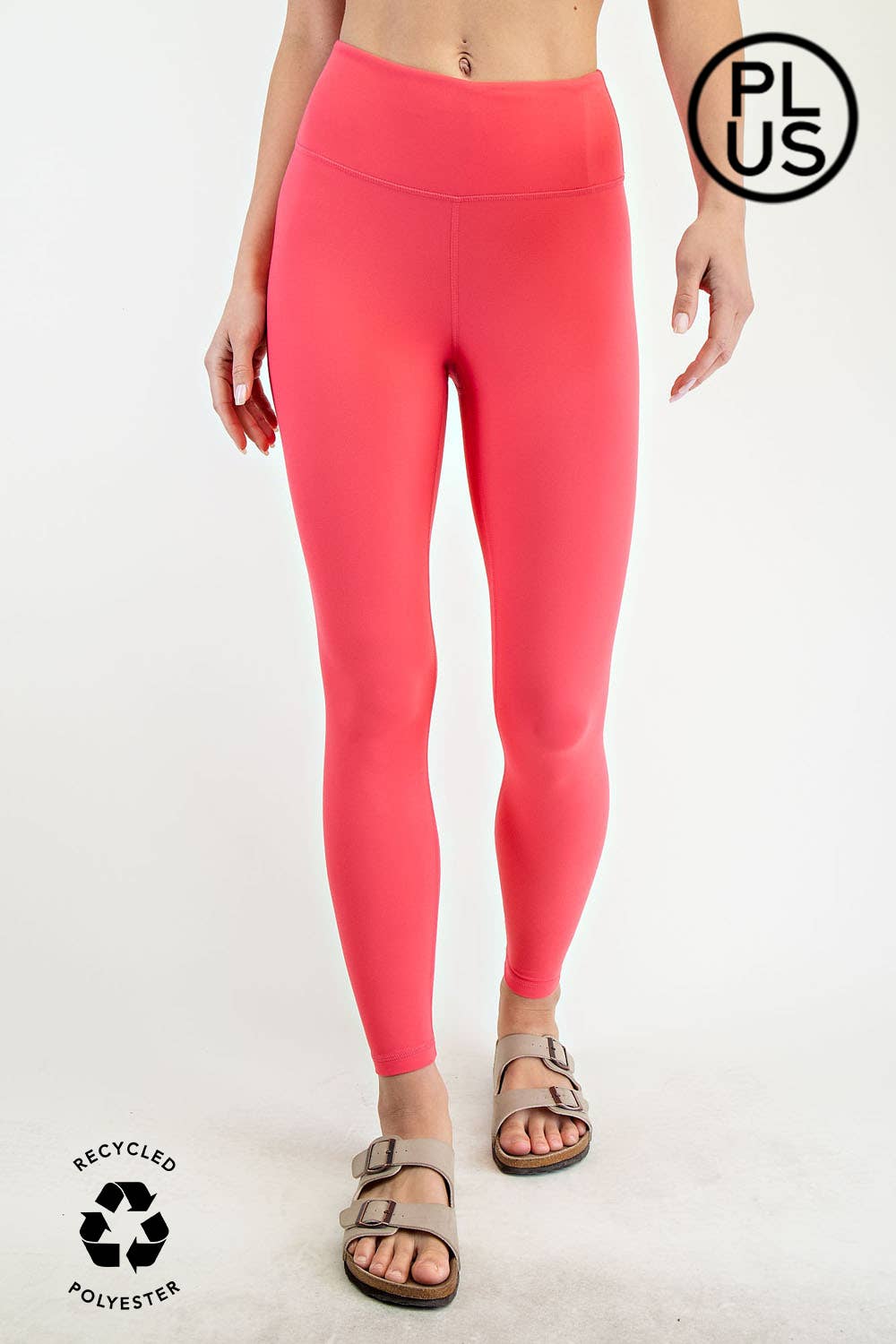 PLUS SIZE BUTTER SOFT BASIC FULL LENGTH LEGGINGS: Black / 2X