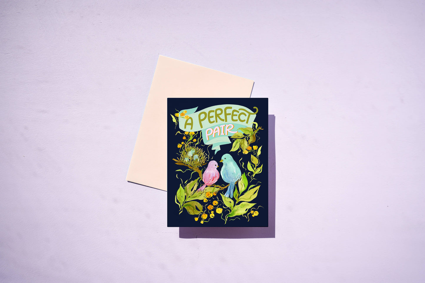 Lovebirds Card – Wedding, Anniversary or Valentine's Day