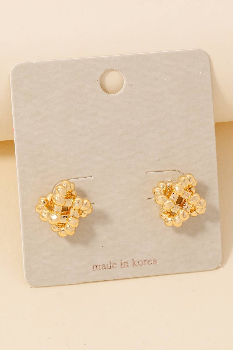 Ball Twist Stud Earrings: G