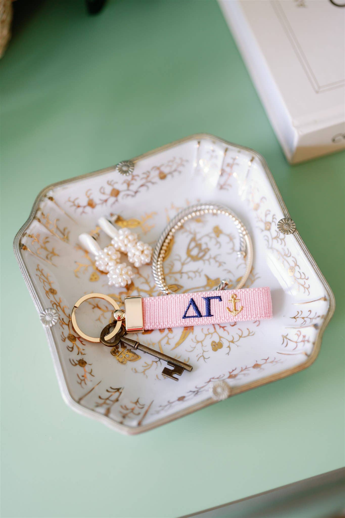 Delta Gamma Embroidered Keychain, Sorority