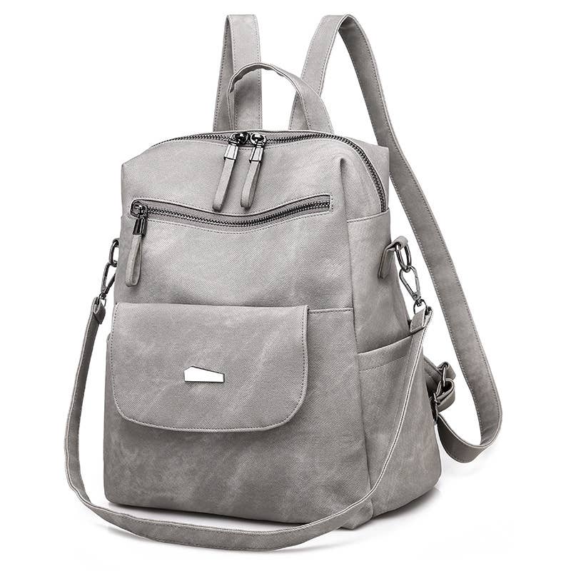Convertible Backpack Large Shoulder Bag: Blue / M