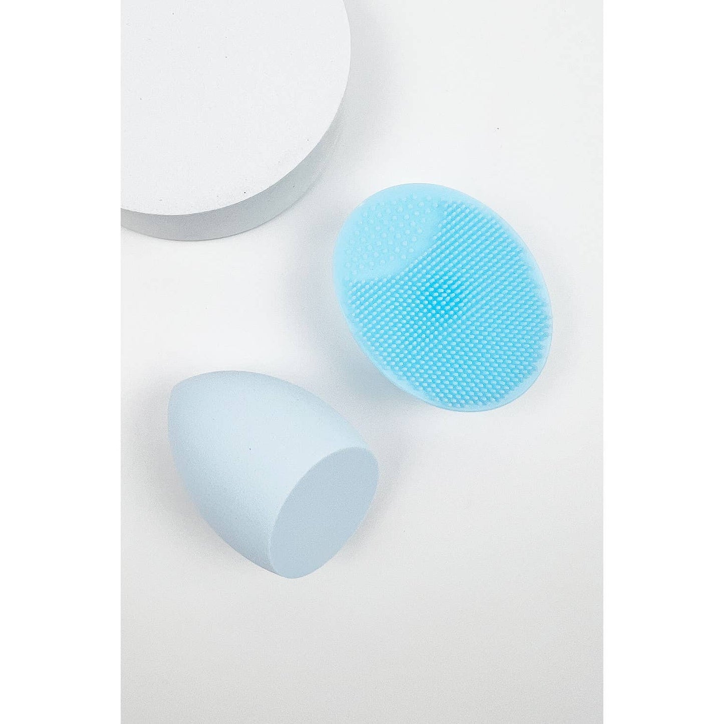 SILICONE FACIAL SCRUB BRUSH AND  MAKEUP SPONGE SET
: ASSORTED / ONE(12)