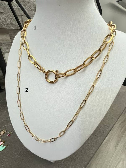 Charm Bar Necklaces: Paper Clip