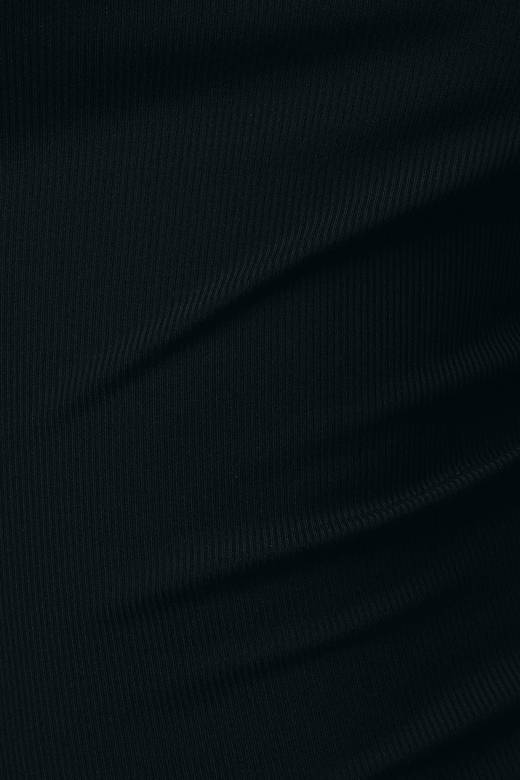 SQUARE NECK LONG SLEEVE BODYSUIT: Black / S