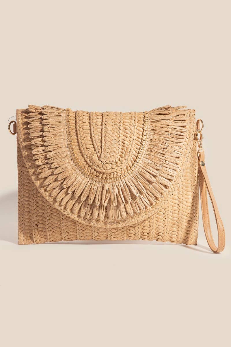 Intricate Paper Weave Envelope Clutch Bag: IV