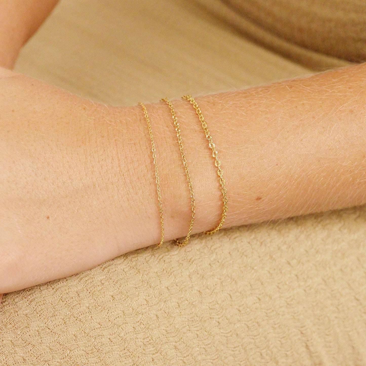 18K Gold PVD Stainless Steel Crimped Oval Chain - By The Foot / SPL1030: Stainless / 1.3mm