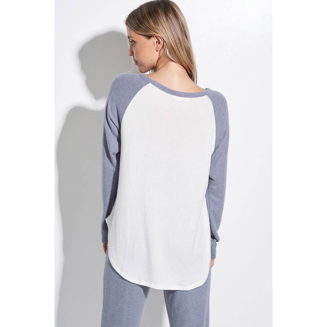 Christmas tree print raglan lounge wear set : RUST / S