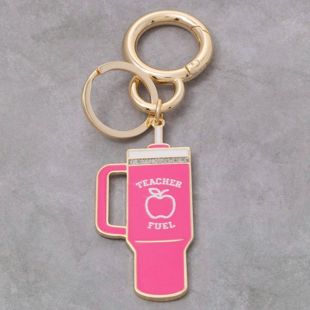 Teacher Fuel Tumbler Bag Charm Keychain: HPK