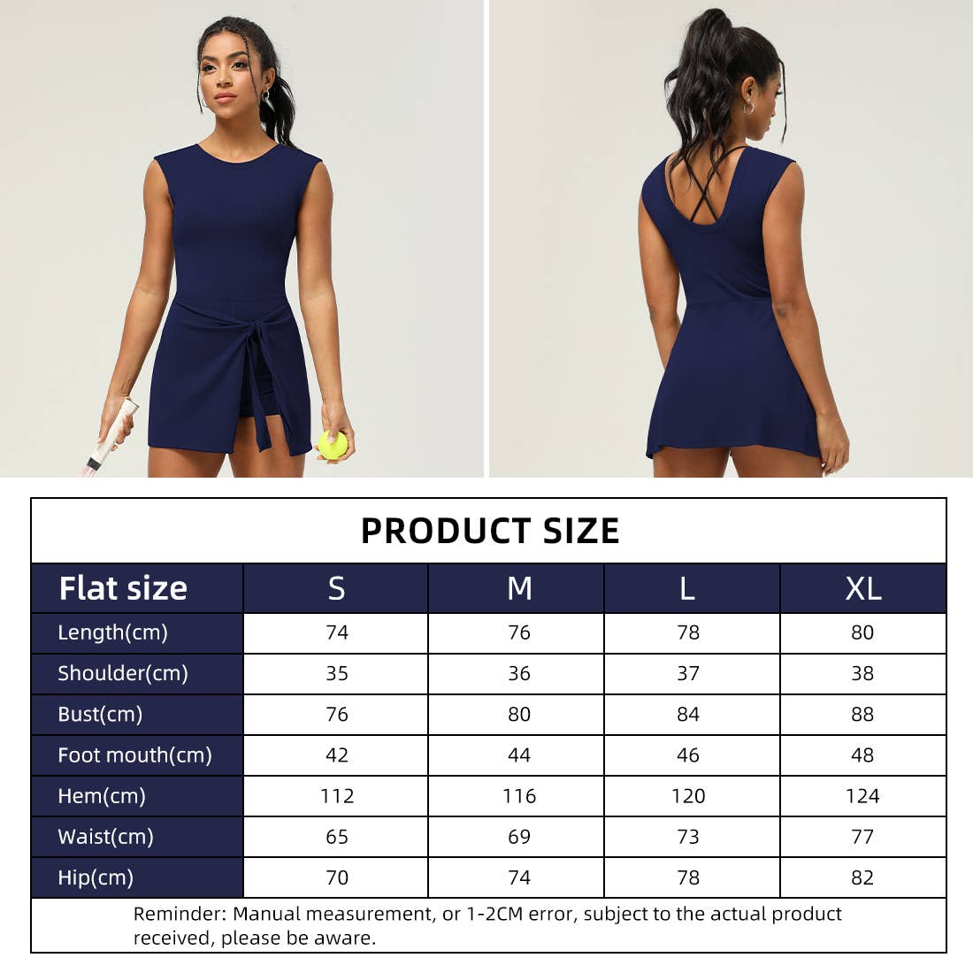 Women's Sleeveless Lined Breathable Sports Tennis Dress: Gray / XL