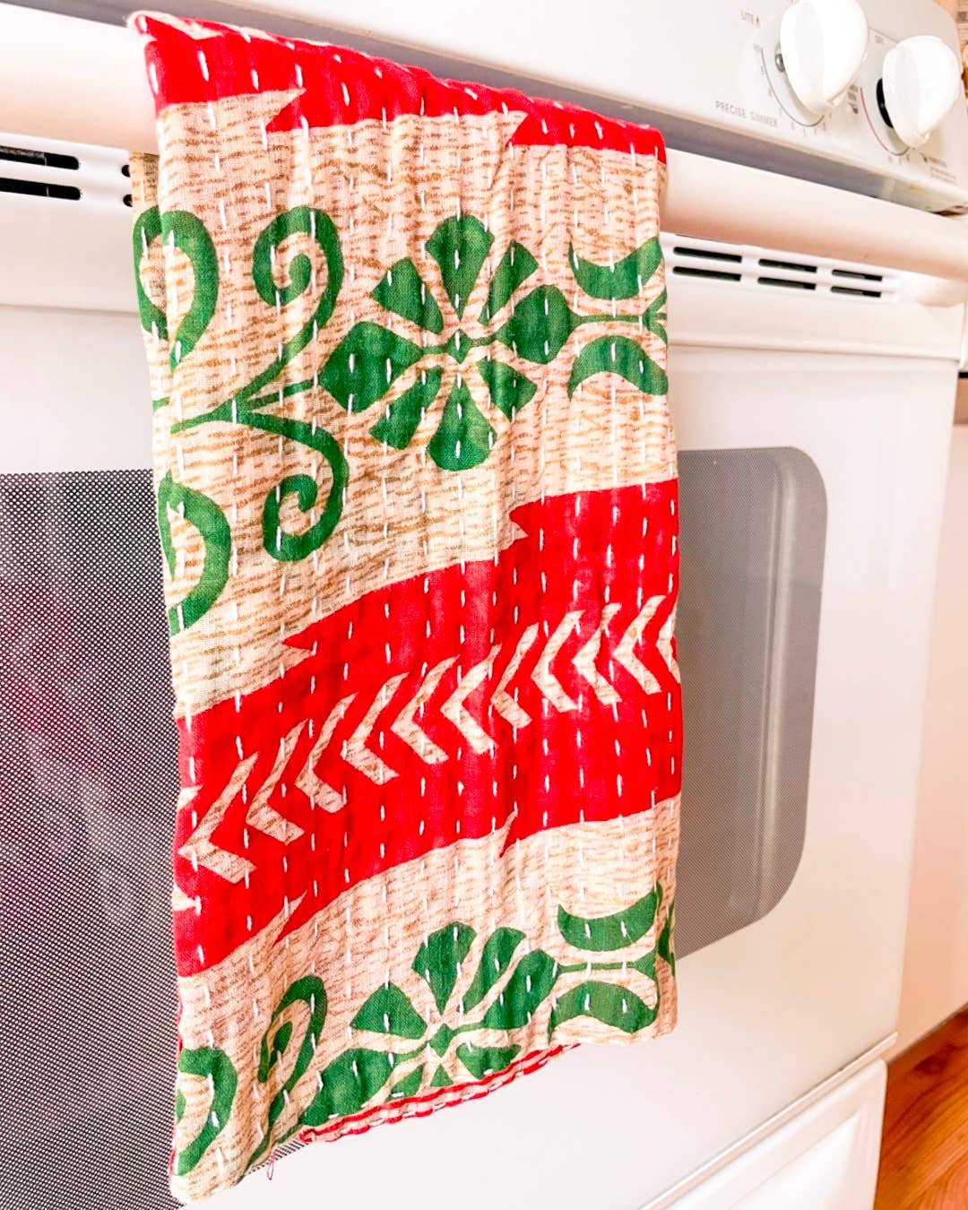 Kantha Kitchen Towel | Christmas
