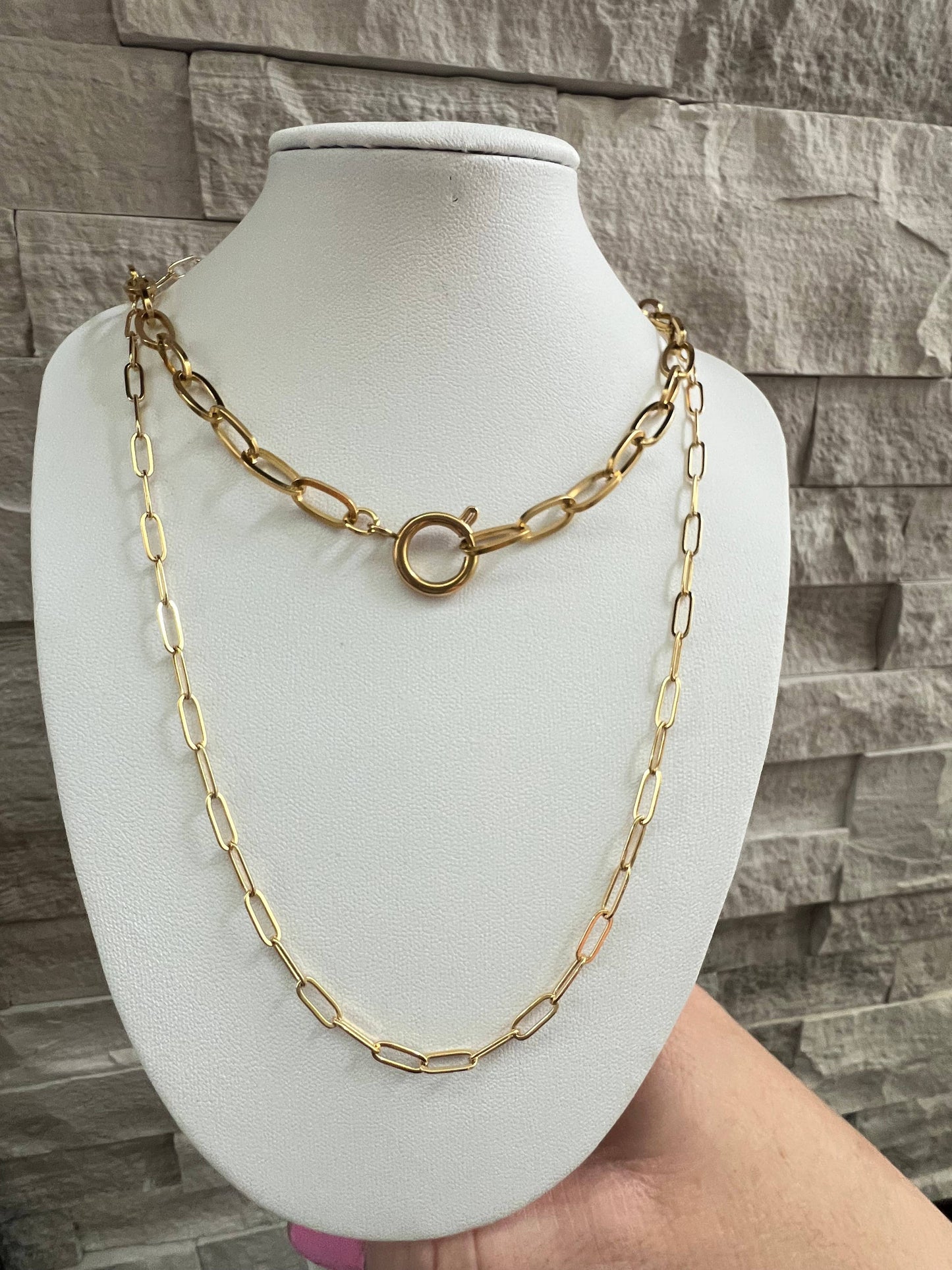 Charm Bar Necklaces: Paper Clip