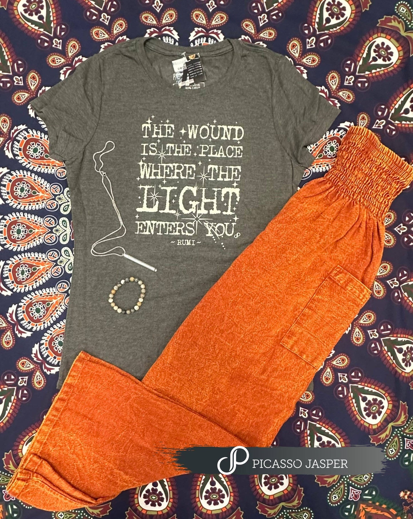 The Wound is the Place Where the Light Enters, Retro Tee: Large