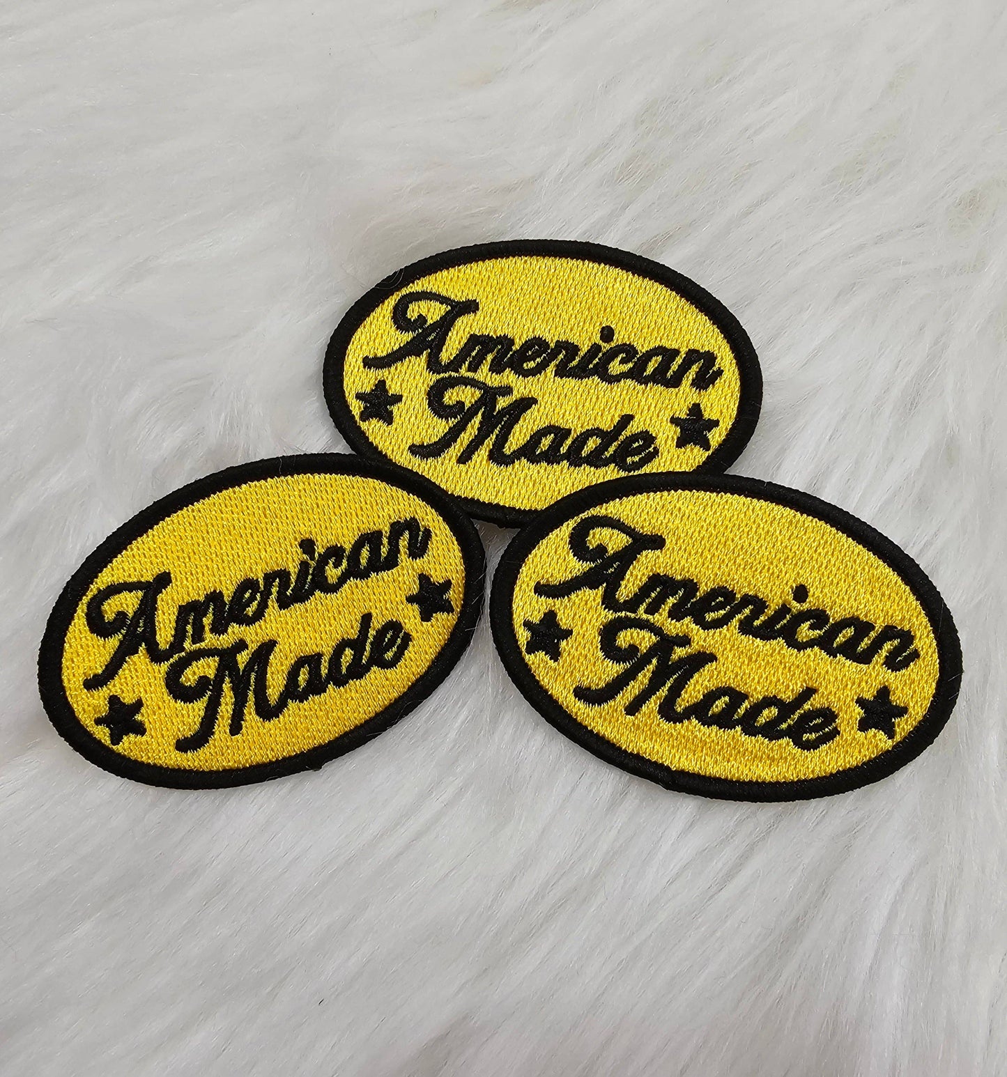 American Made Embroidery Iron On Patch: Red, White, and Blue