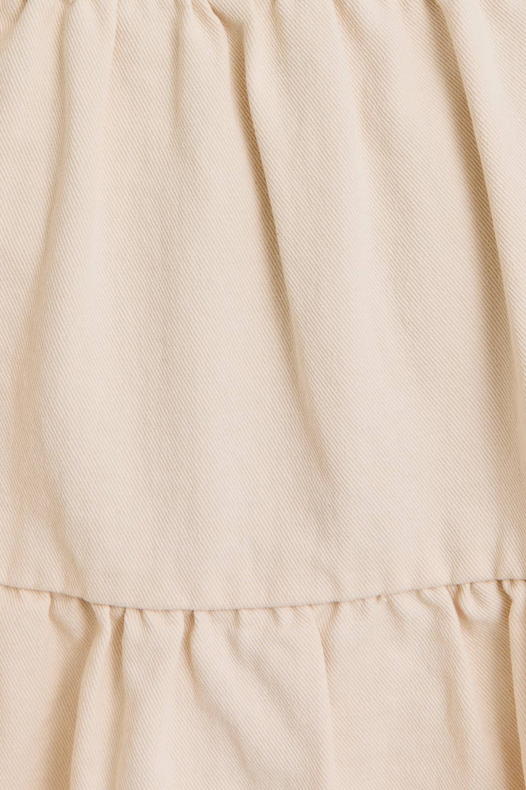 TIERED TUBE DRESS: CREAM / L