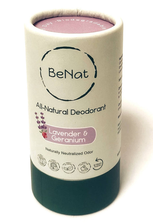 All Natural, Plastic-Free, Zero-Waste Deodorants: Lavender & Geranium